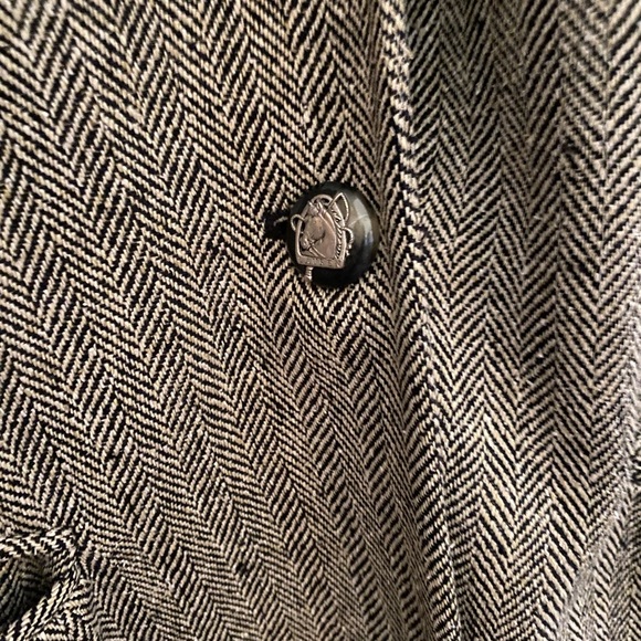 VTG Lauren Ralph Lauren Silk Herringbone Blazer Equestrian Buttons Size 6 - Picture 14 of 16